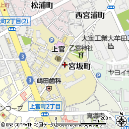 福岡県大牟田市宮坂町17周辺の地図