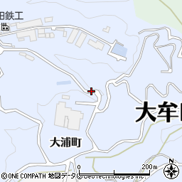 福岡県大牟田市大浦町周辺の地図