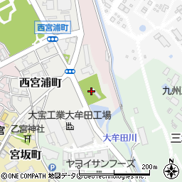 宮浦石炭記念公園周辺の地図