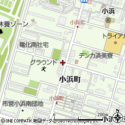 福岡県大牟田市小浜町周辺の地図