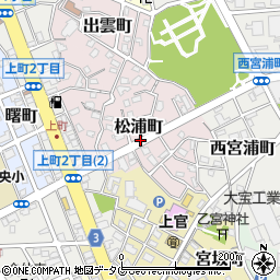 福岡県大牟田市松浦町周辺の地図