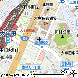 大牟田郵便局 ＡＴＭ周辺の地図