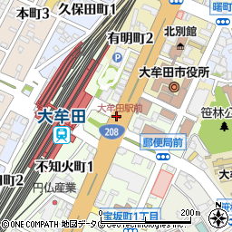 大牟田駅前周辺の地図