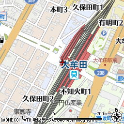 ファミリーマート大牟田駅西口店周辺の地図