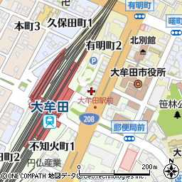 大牟田市役所都市整備部　建築住宅課市住管理センター周辺の地図