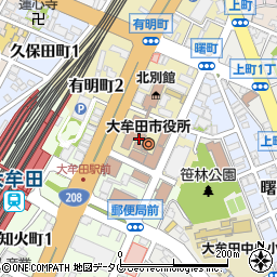 大牟田市役所　市民部市民生活課周辺の地図
