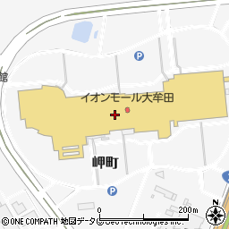イオンモール大牟田屋上駐車場周辺の地図