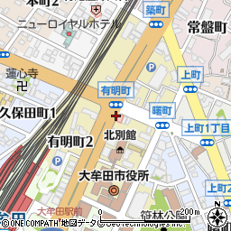 福岡県大牟田市有明町周辺の地図