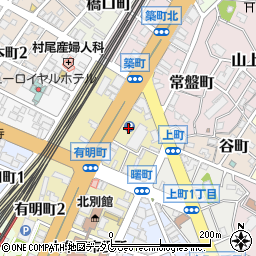 福岡銀行大牟田支店周辺の地図