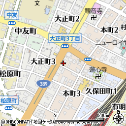 明月軒大牟田店周辺の地図
