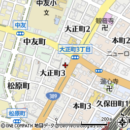 すき家３８９号大牟田店周辺の地図