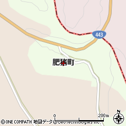 熊本県南関町（玉名郡）肥猪町周辺の地図