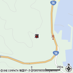 高知県黒潮町（幡多郡）灘周辺の地図