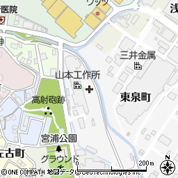 福岡県大牟田市東泉町周辺の地図