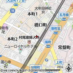 福岡放送局大牟田報道室周辺の地図