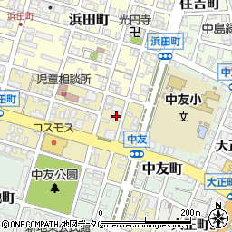 福岡県大牟田市西浜田町2-3周辺の地図