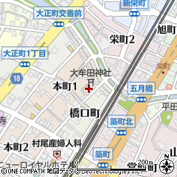 揚屋 大牟田周辺の地図