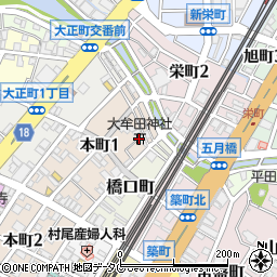 大牟田神社周辺の地図