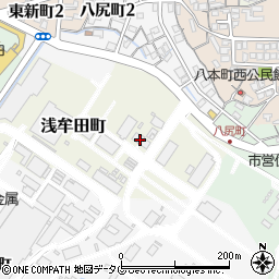 大牟田運送株式会社　三化大浦事務所周辺の地図