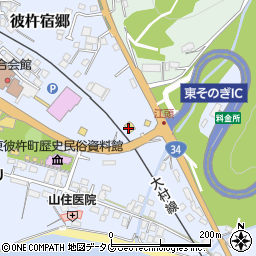 とんかつ浜かつ長崎東彼杵店周辺の地図