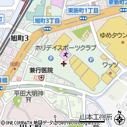 福岡県大牟田市旭町周辺の地図