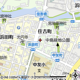 福岡県大牟田市住吉町周辺の地図