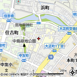 福岡県大牟田市中島町3周辺の地図