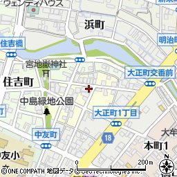 福岡県大牟田市中島町3-1周辺の地図