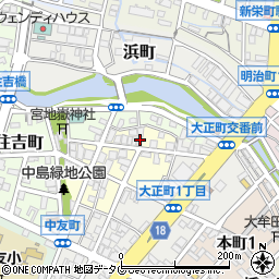 福岡県大牟田市中島町1周辺の地図