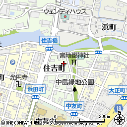 福岡県大牟田市住吉町1-17周辺の地図