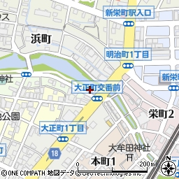 大牟田警察署大正町交番周辺の地図