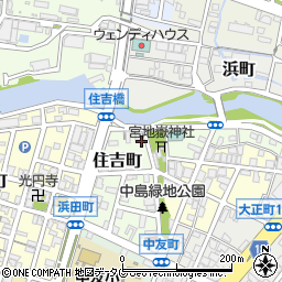 福岡県大牟田市住吉町1-9周辺の地図