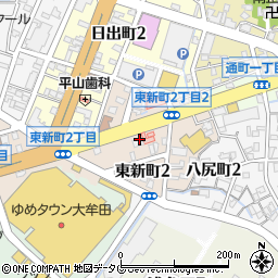 福岡県大牟田市東新町周辺の地図
