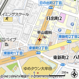 福岡県大牟田市日出町1丁目周辺の地図