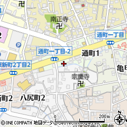 大牟田柳川信用金庫通町支店周辺の地図