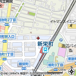 大牟田柳川信用金庫新栄町支店周辺の地図