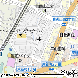 福岡県大牟田市柿園町2丁目周辺の地図