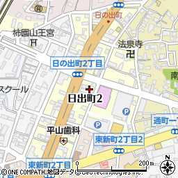 福岡県大牟田市日出町周辺の地図