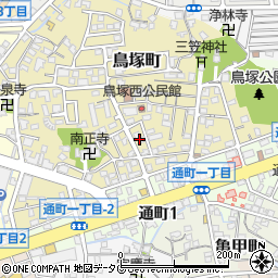 福岡県大牟田市鳥塚町16周辺の地図