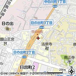 福岡県大牟田市日出町3丁目4周辺の地図