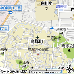 福岡県大牟田市鳥塚町周辺の地図