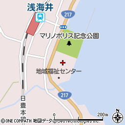 佐伯市社会福祉協議会上浦支部周辺の地図