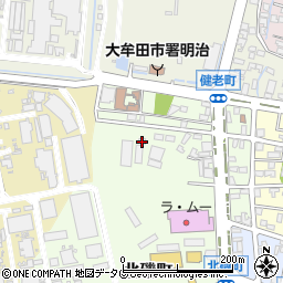 大牟田タクシー株式会社　事務所周辺の地図