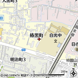 福岡県大牟田市椿黒町60周辺の地図