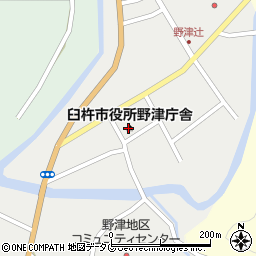 臼杵市役所　野津庁舎周辺の地図