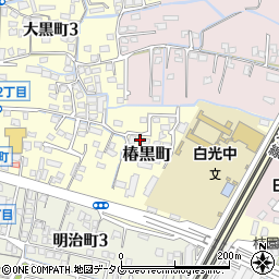 福岡県大牟田市椿黒町64周辺の地図