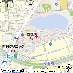 福岡県大牟田市白川周辺の地図