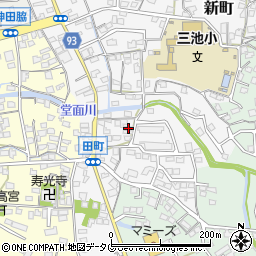 福岡県大牟田市新町周辺の地図
