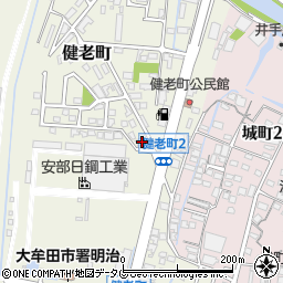 ホープクリーニング大牟田周辺の地図