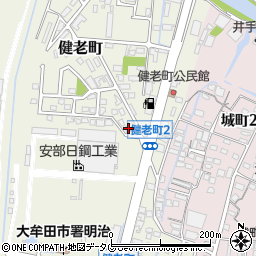 ホープクリーニング大牟田工場周辺の地図